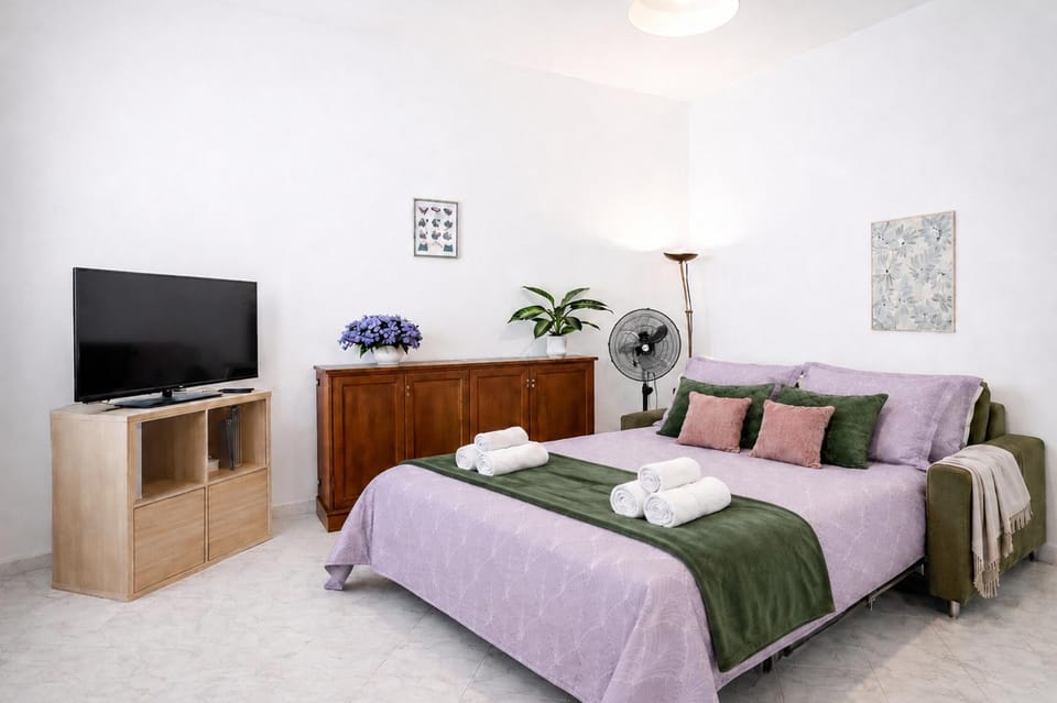 Bed, TV and multimedia, Living room, Photo of the whole room, Evening entertainment, heating, internet, towels, wardrobe