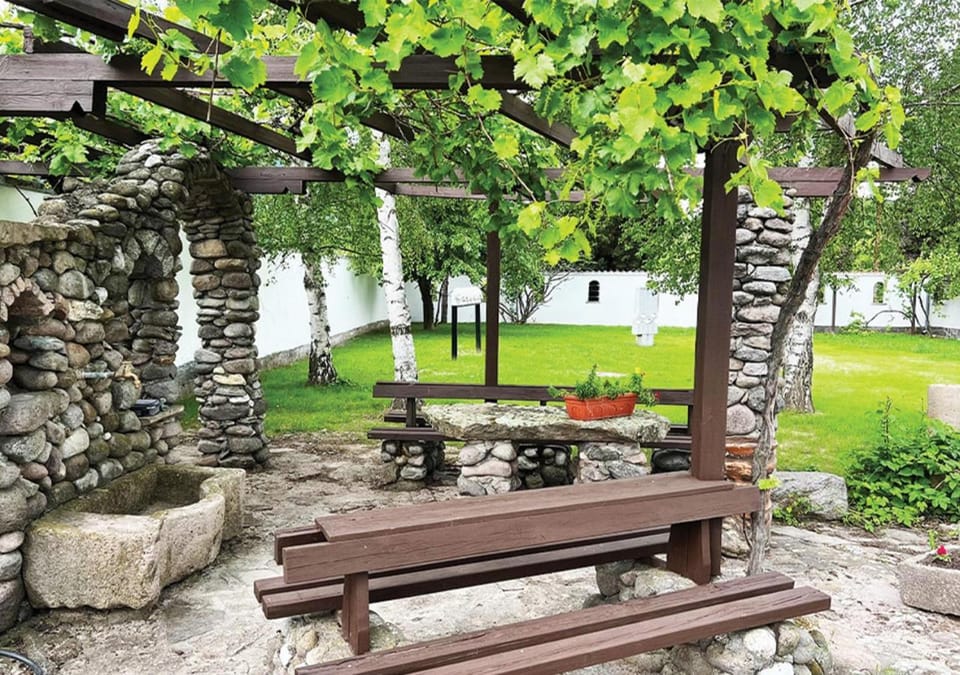 Patio, Natural landscape, Garden, Garden, Seating area