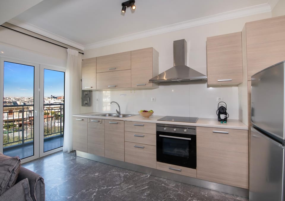 Kitchen or kitchenette, oven, stove