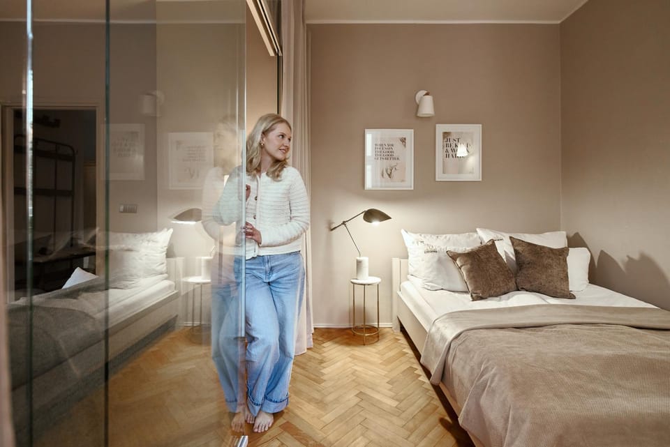 Bed, Photo of the whole room, Bedroom, towels, wardrobe