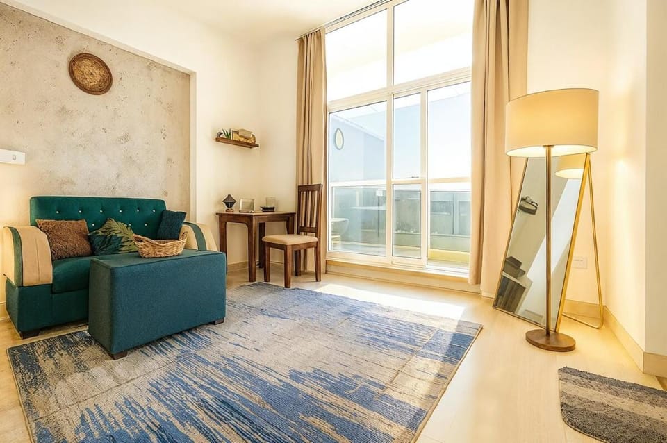 1BHK Suite with Balcony and Pool View Apartment in Noida