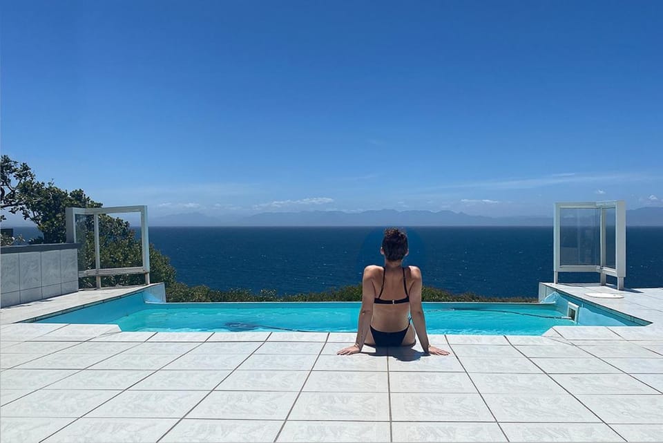 Patio, Mountain view, Pool view, Sea view