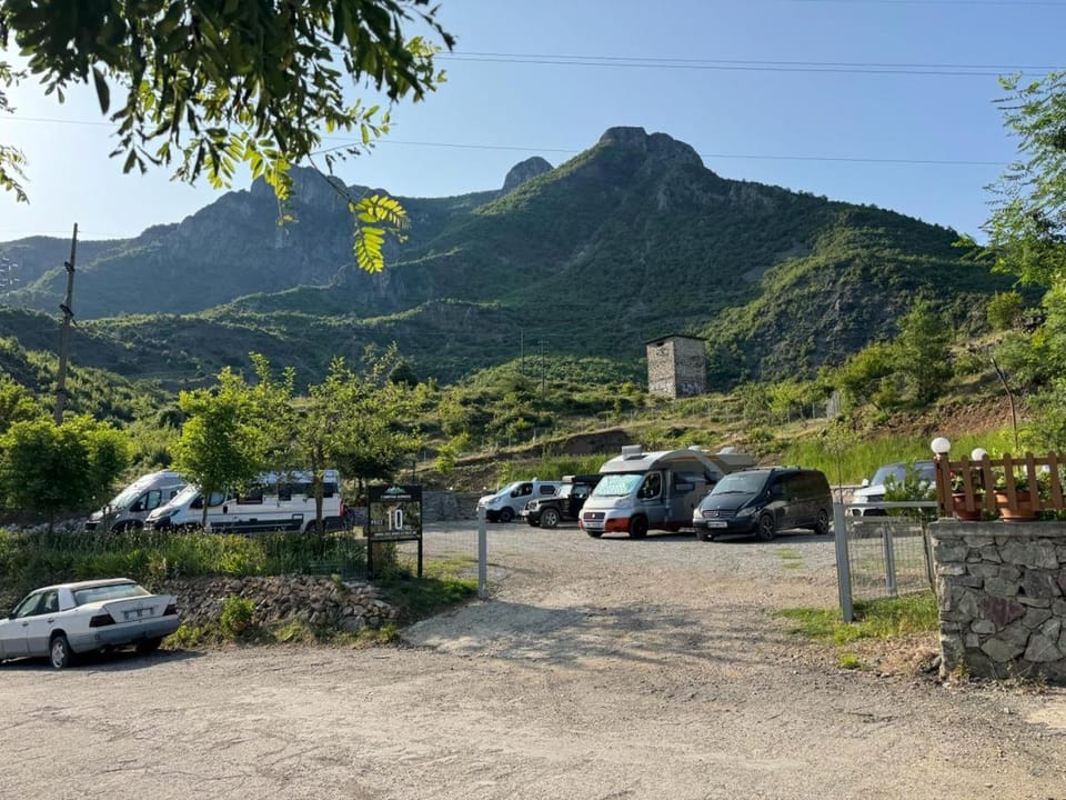 Spring, Natural landscape, Mountain view, Parking