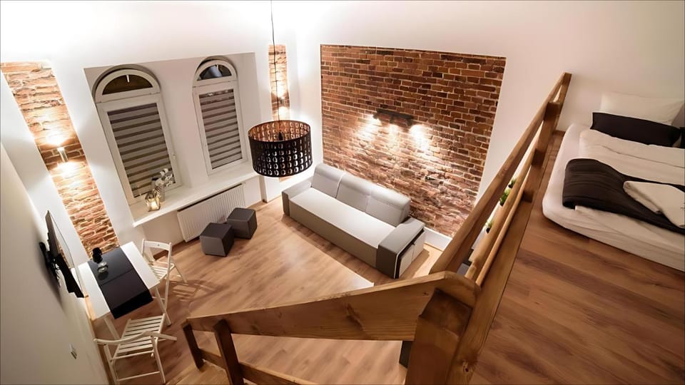 Bed, Living room, Photo of the whole room, Seating area, Bedroom