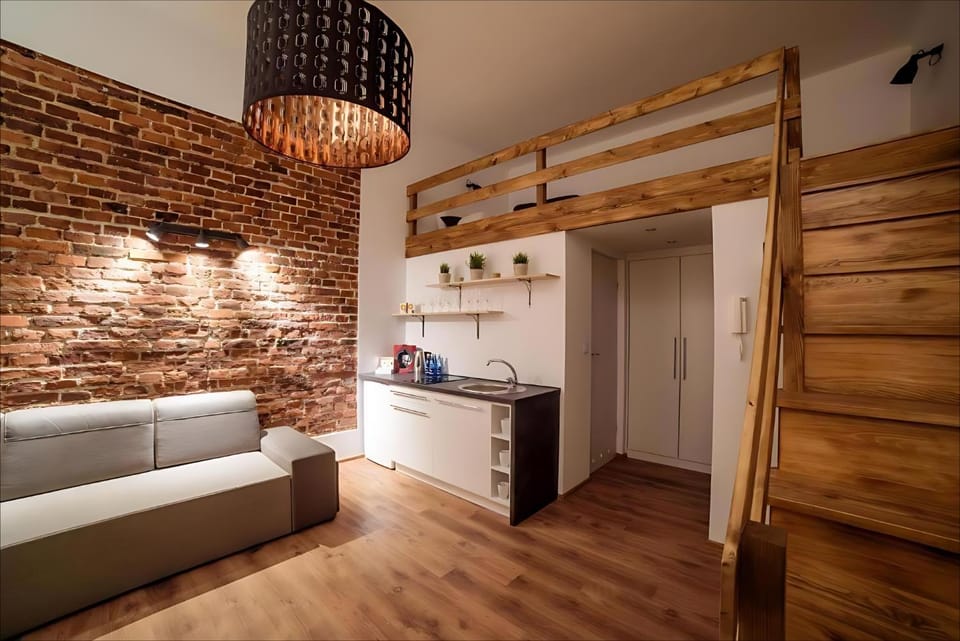 Kitchen or kitchenette, Living room, Photo of the whole room, Seating area, Bedroom
