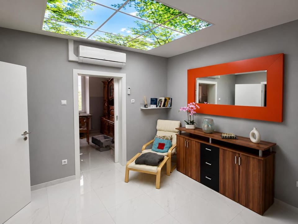 Living room, Seating area, air conditioner