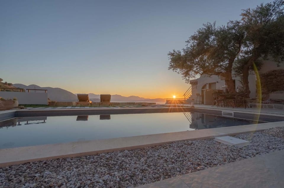 Natural landscape, Garden, Pool view, Swimming pool, Sunset