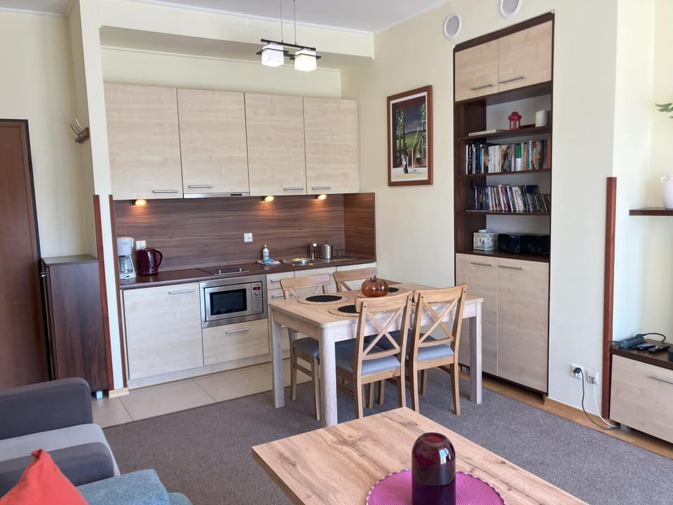 Kitchen or kitchenette, Dining area, stove