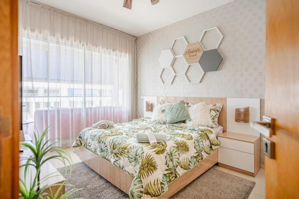 Modern Stay Near Beach with Pool & Ocean Views Apartment in Souss-Massa