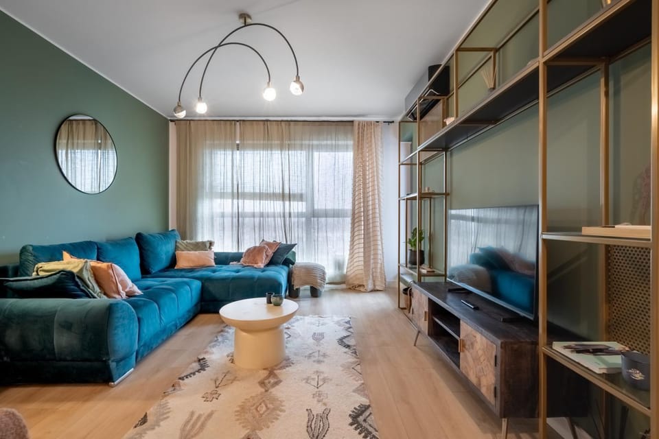 Bed, Living room, Photo of the whole room, Seating area