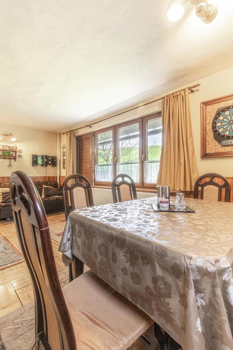 Property building, Living room, Dining area