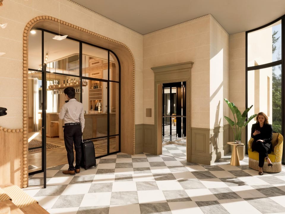 People, Lobby or reception