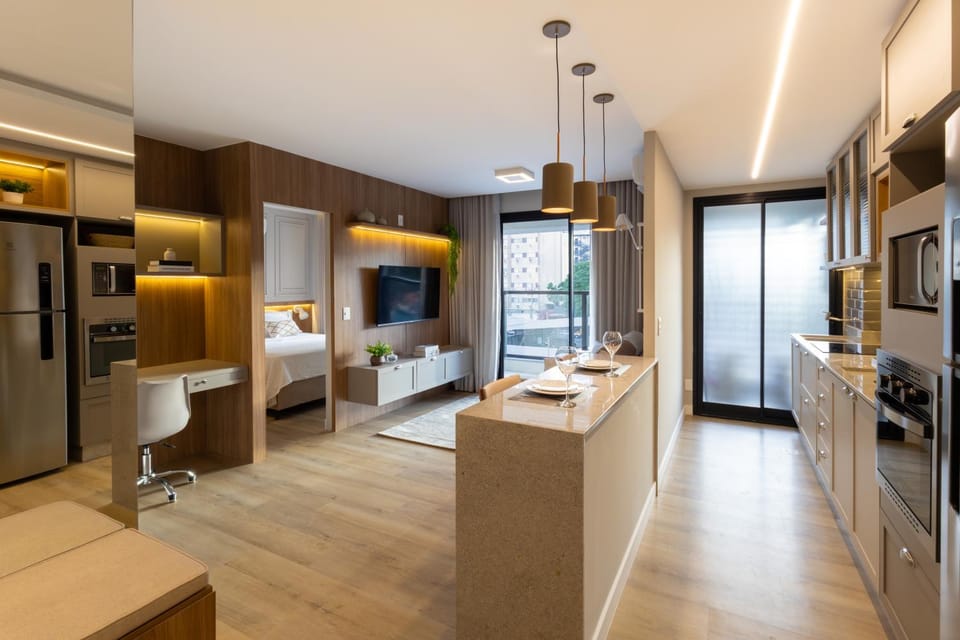 Kitchen or kitchenette, oven, stove