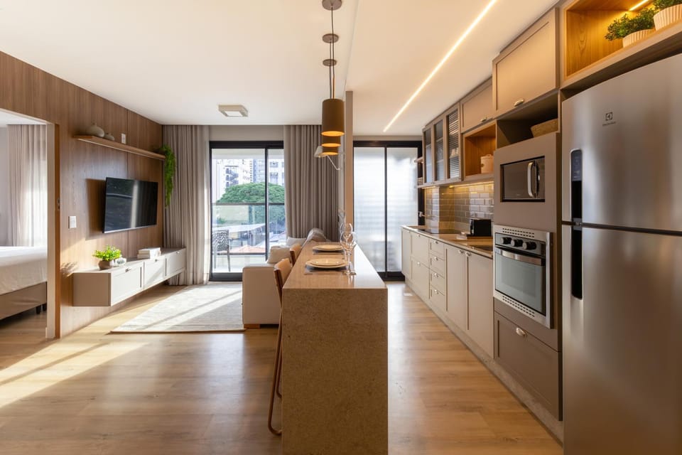 Dining area, oven, stove