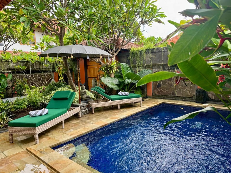 Natural landscape, Garden, Swimming pool, sunbed