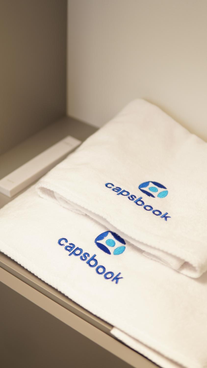 Property logo or sign, towels