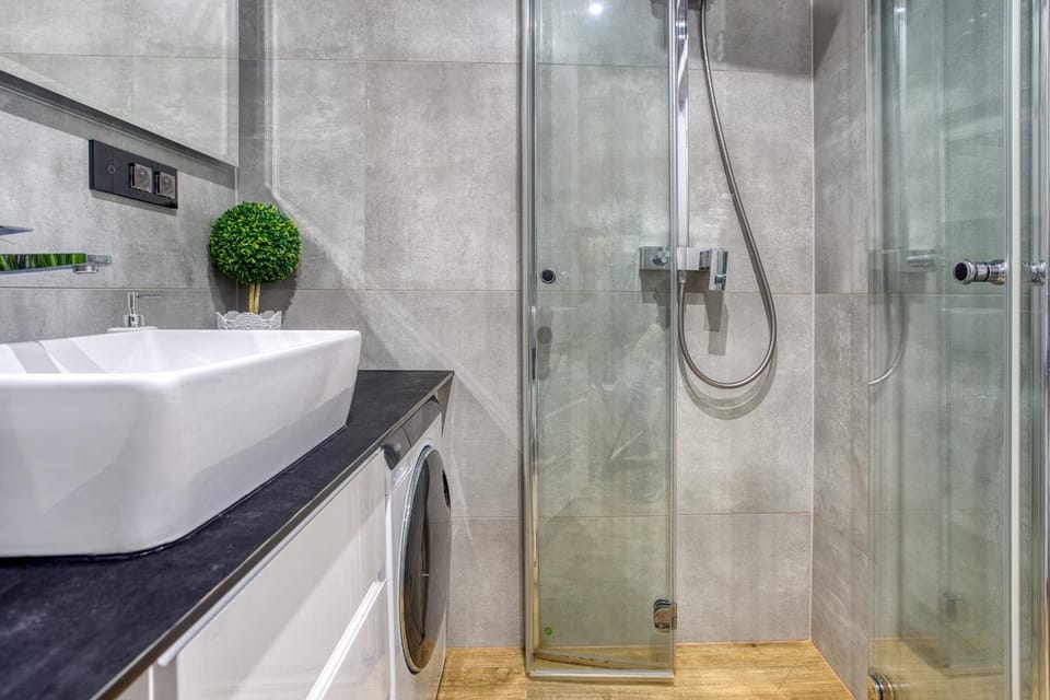 Shower, washing machine