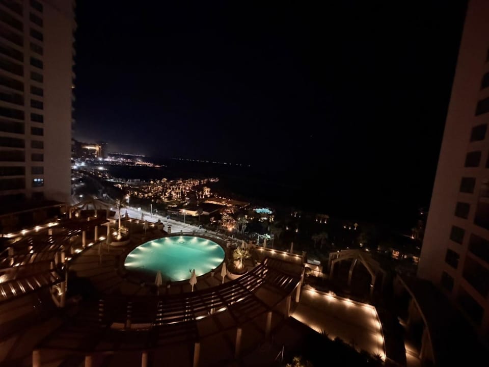 Night, Natural landscape, Bird's eye view, City view, Pool view, Swimming pool
