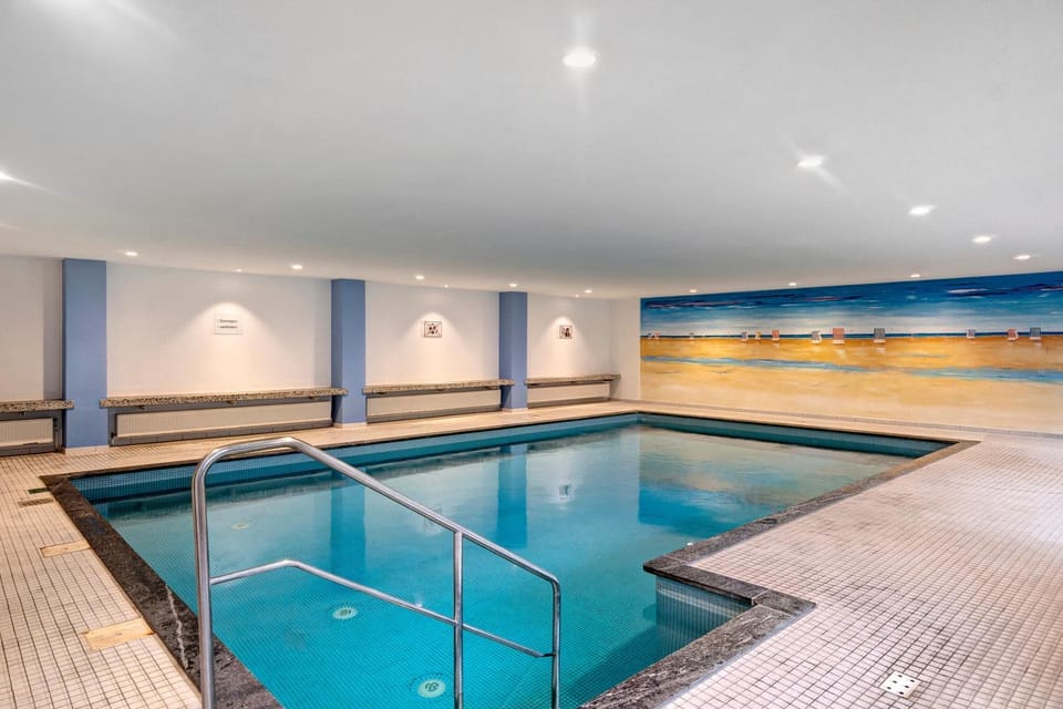 Property building, Living room, Swimming pool