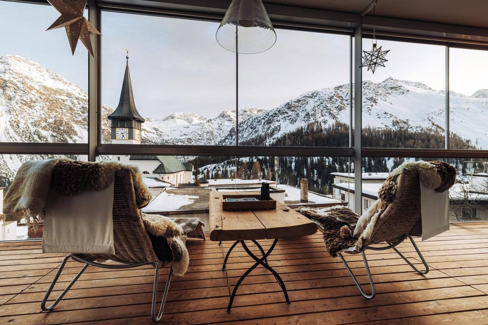 Natural landscape, Winter, Balcony/Terrace, Mountain view