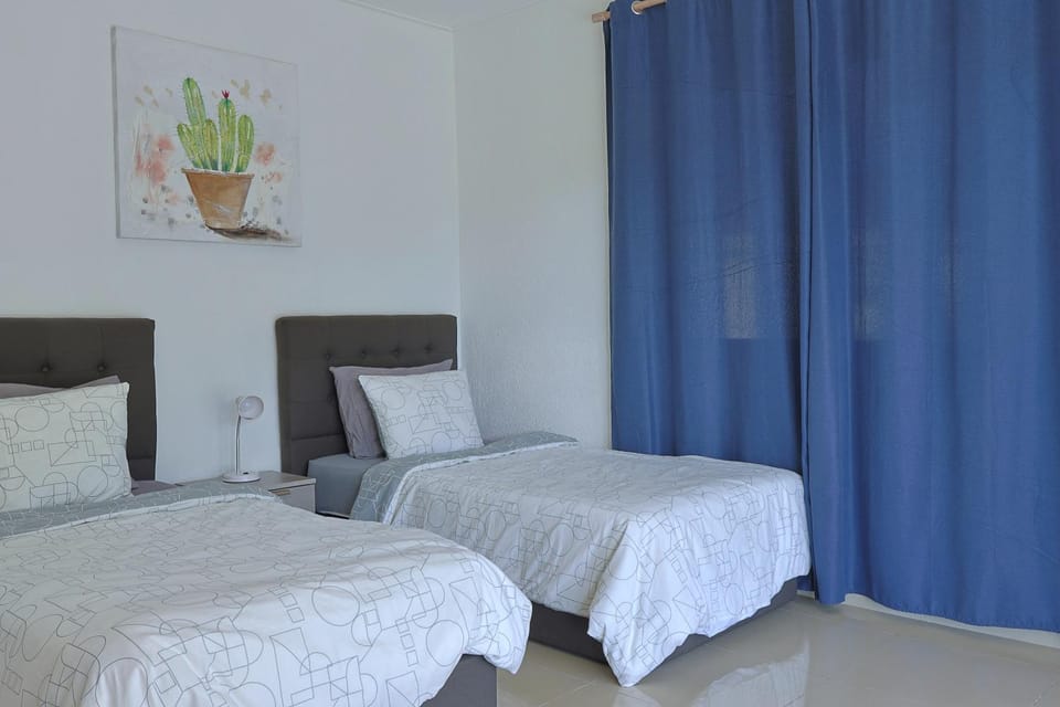 Bed, Bedroom, towels, wardrobe, air conditioner