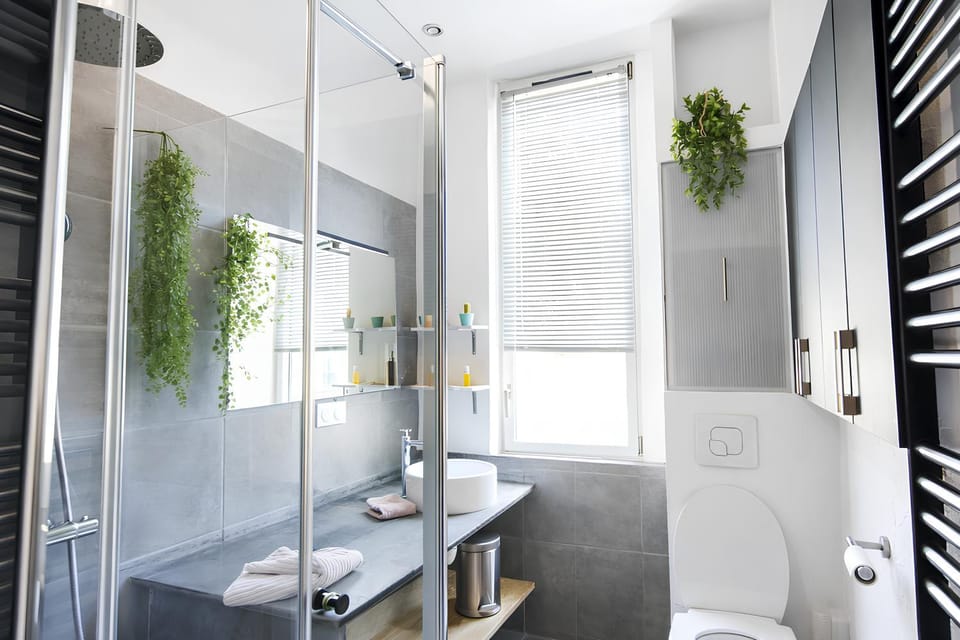 Shower, Toilet, Bathroom, towels