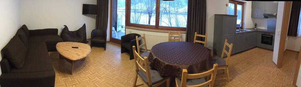 Kitchen or kitchenette, Living room, Dining area