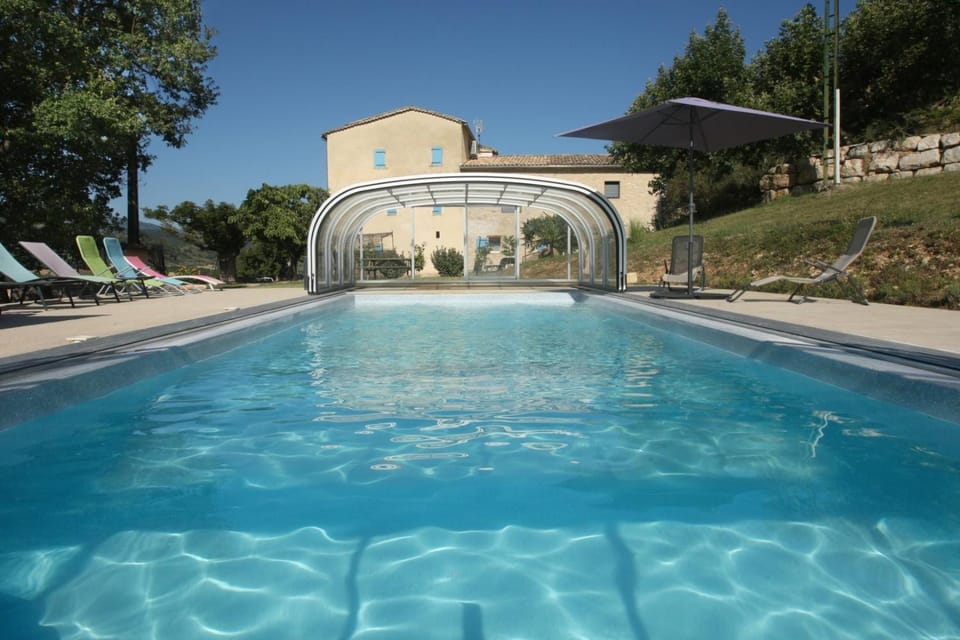 Property building, Living room, Swimming pool