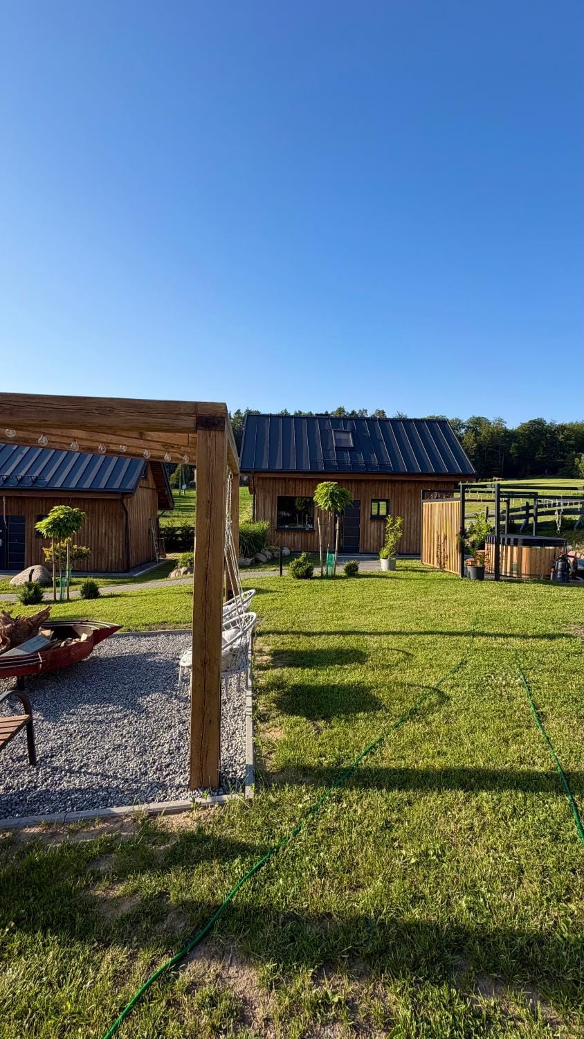 Siedlisko pod Wieżycą - klimatyczne drewniane domki , z banią na wyłączność, Wieżyca, Kaszuby Chalet in Pomeranian Voivodeship