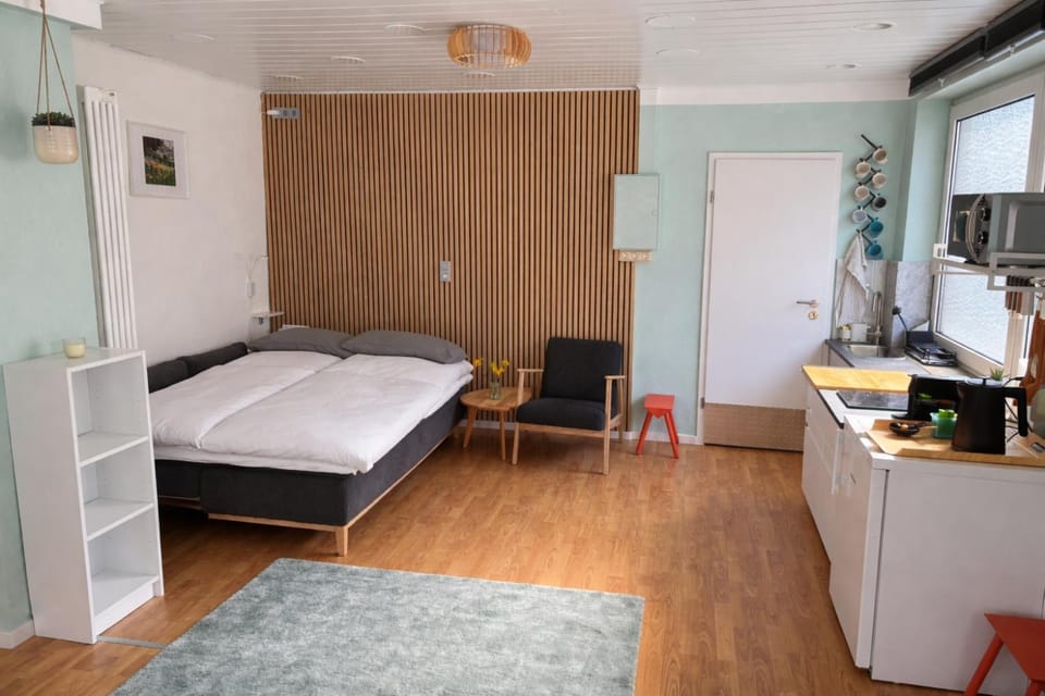 Bed, Kitchen or kitchenette, Photo of the whole room, Bedroom