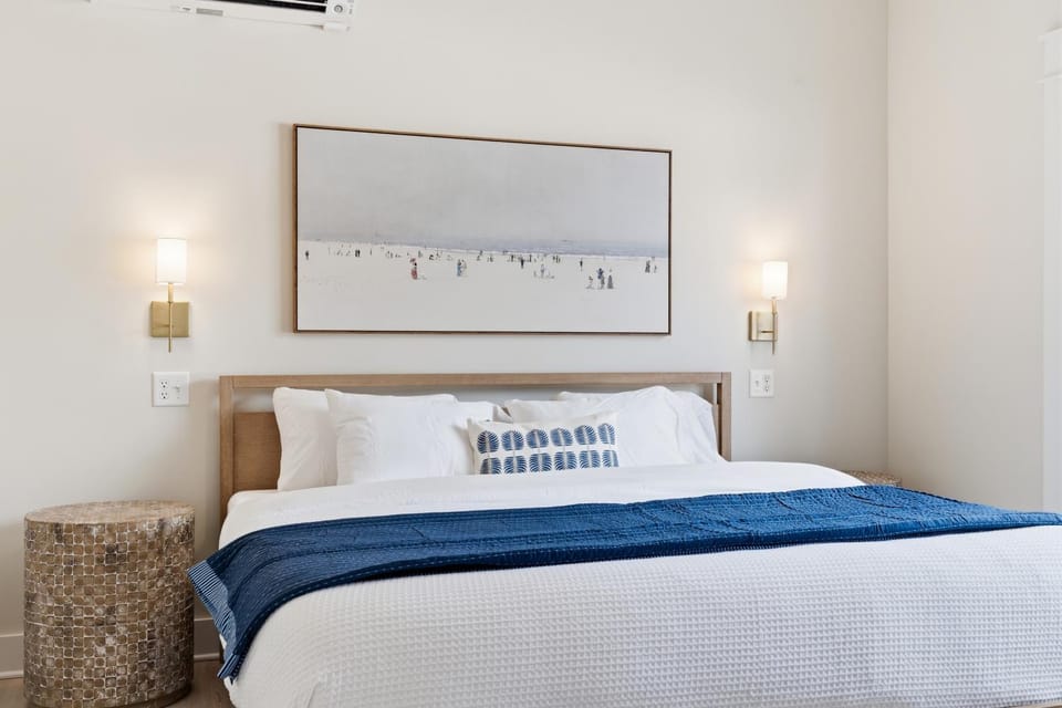 Bed, People, Beach, Bedroom, air conditioner
