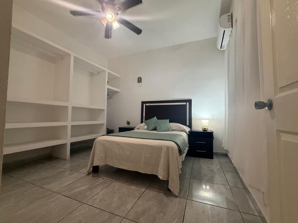 Bed, Bedroom, wardrobe, air conditioner