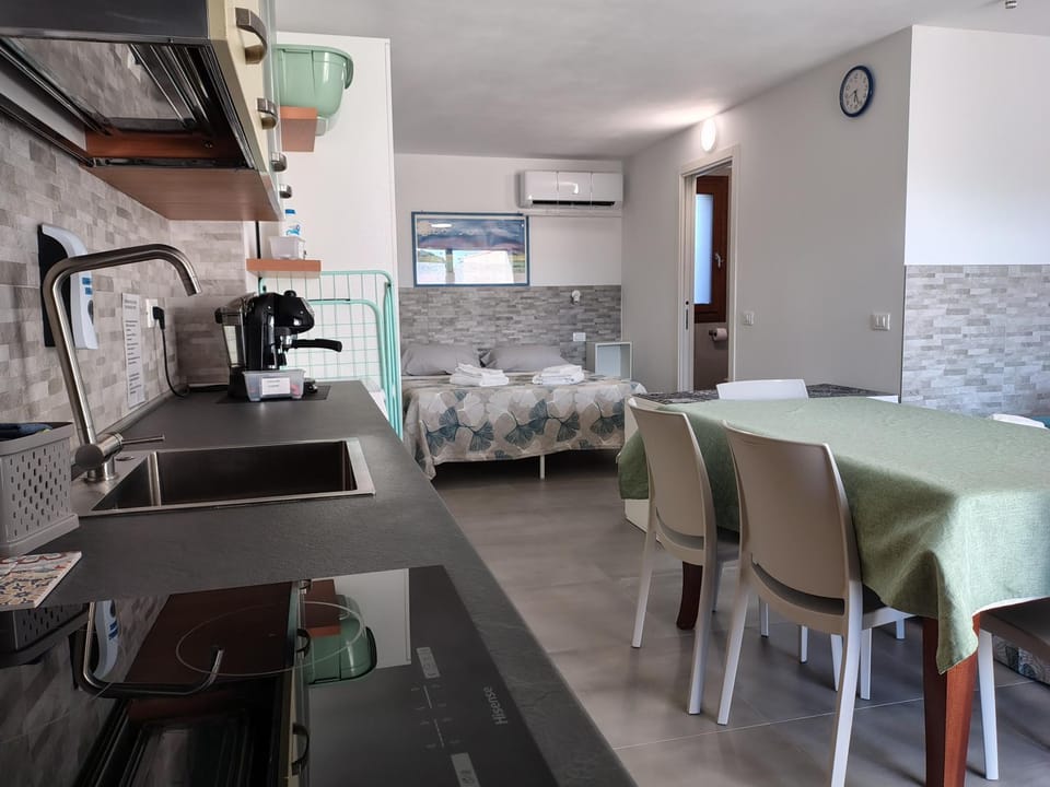 Kitchen or kitchenette, Photo of the whole room, Seating area, Dining area, Bedroom
