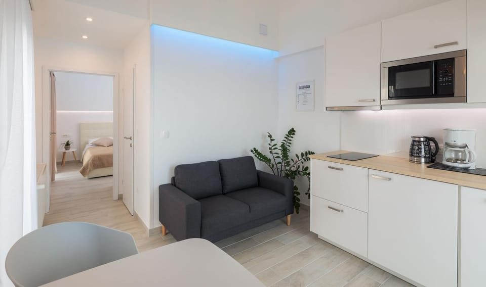 Kitchen or kitchenette, Living room, Dining area
