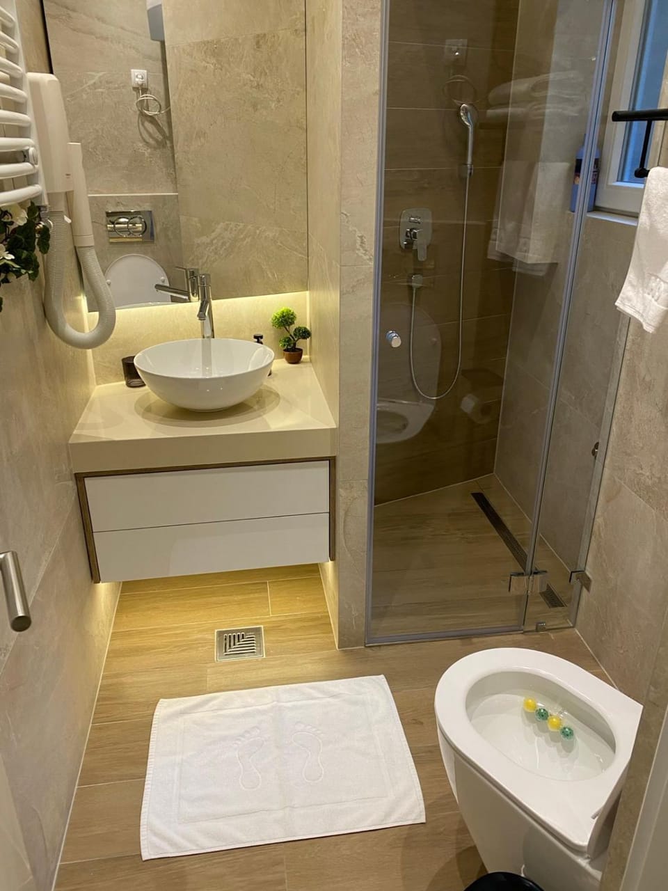 Shower, Toilet, Bathroom, towels