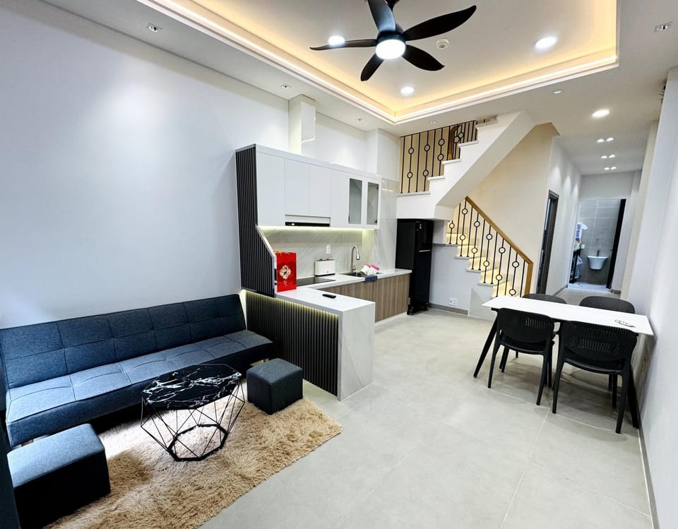 Living room, kitchen