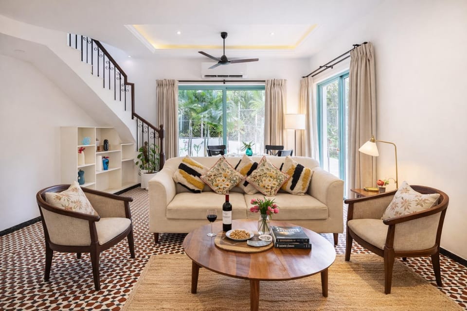 Designer 3BHK Villa with Pvt Pool Near Vagator beach Villa in Goa, India