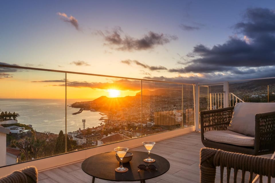 Day, Balcony/Terrace, Seating area, Sea view, Sunset