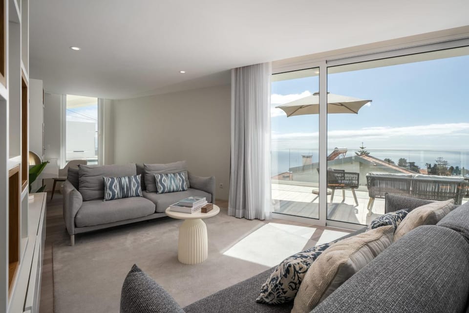 Balcony/Terrace, Living room, Seating area, Sea view