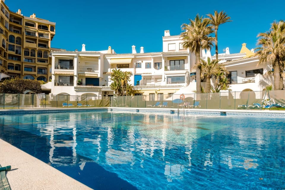 Property building, Living room, Swimming pool