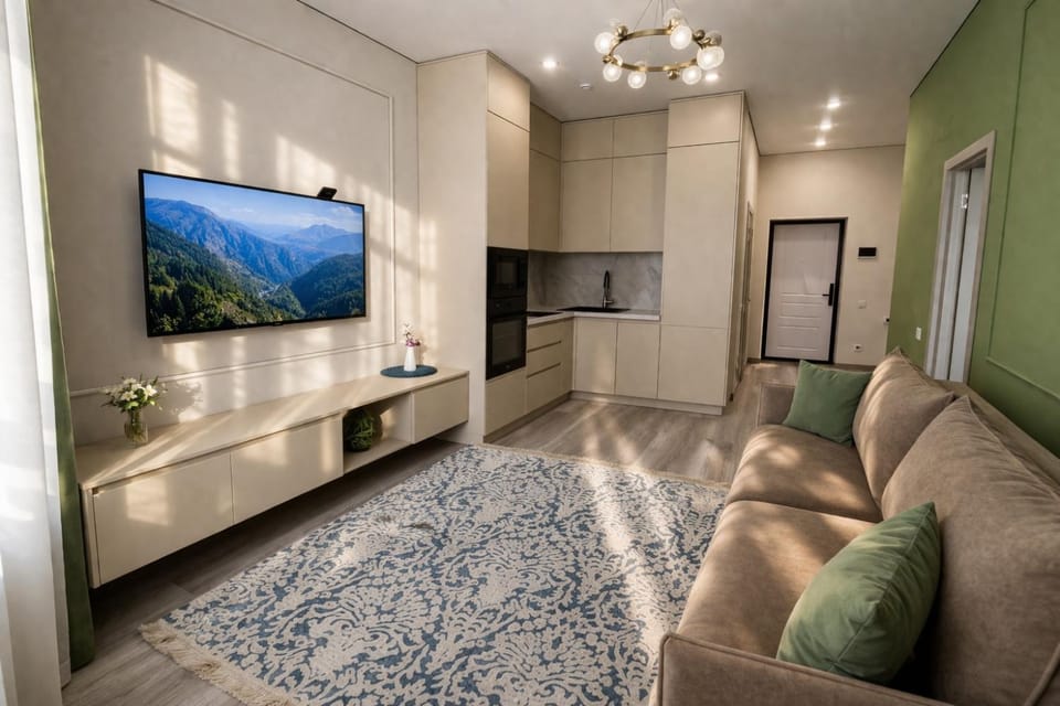 Communal lounge/ TV room, TV and multimedia, Kitchen or kitchenette, Living room, Seating area, Evening entertainment