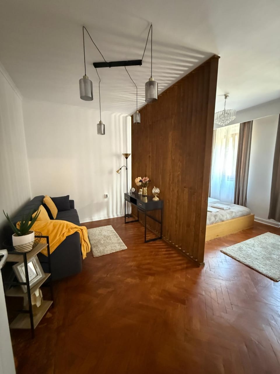 Bed, Living room, Photo of the whole room, Seating area, Bedroom