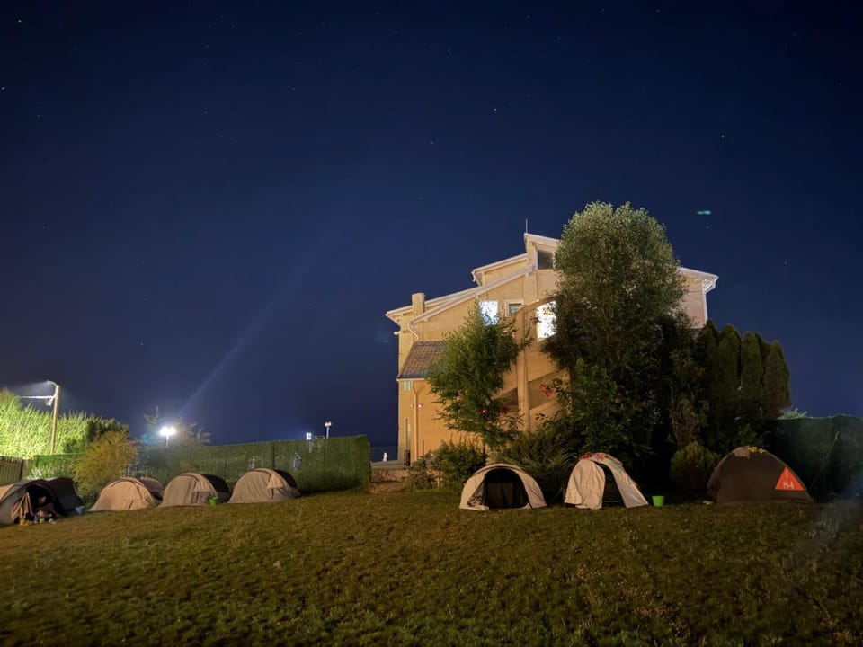Property building, Night, Natural landscape, Garden