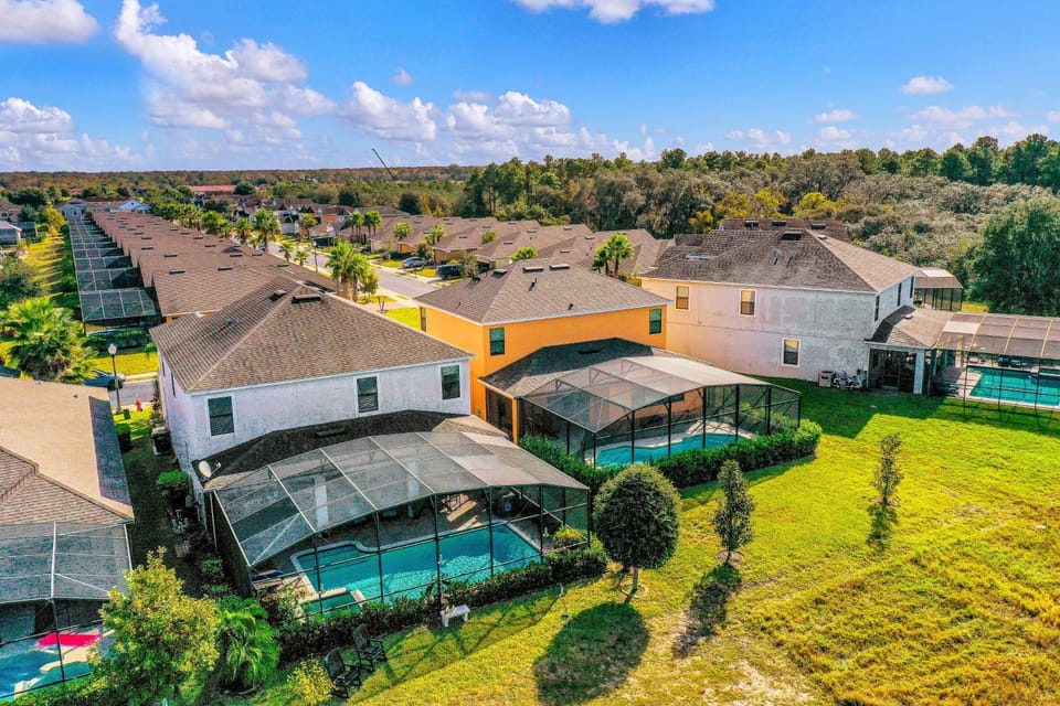 Property building, Spring, Day, Bird's eye view, Pool view