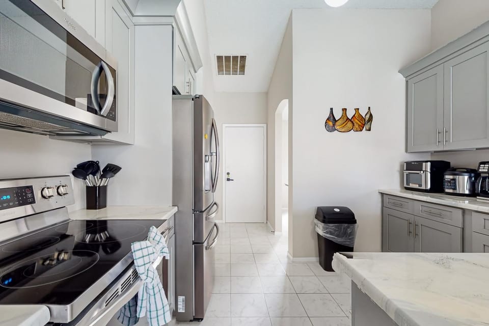 Kitchen or kitchenette, oven, stove, toaster, kitchen