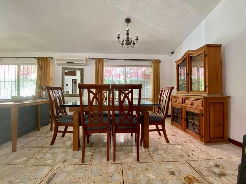 Dining area, air conditioner
