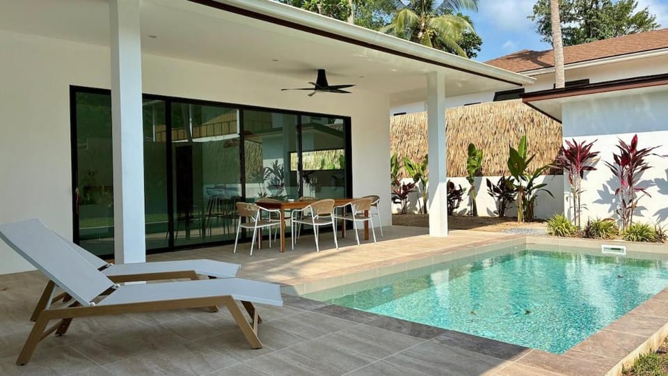 Patio, Pool view, Swimming pool, sunbed