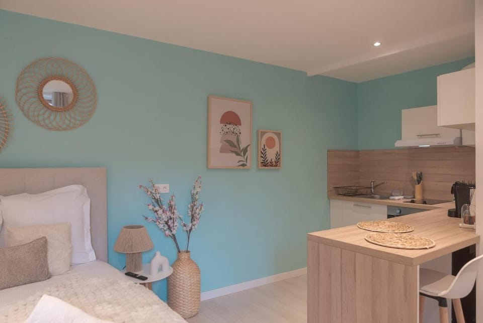 La Perle Bleue - air conditioning - ground floor Apartment in Auvergne-Rhône-Alpes