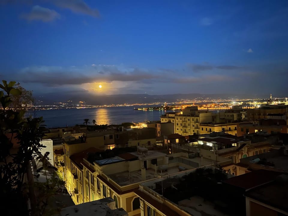Night, City view, Sea view