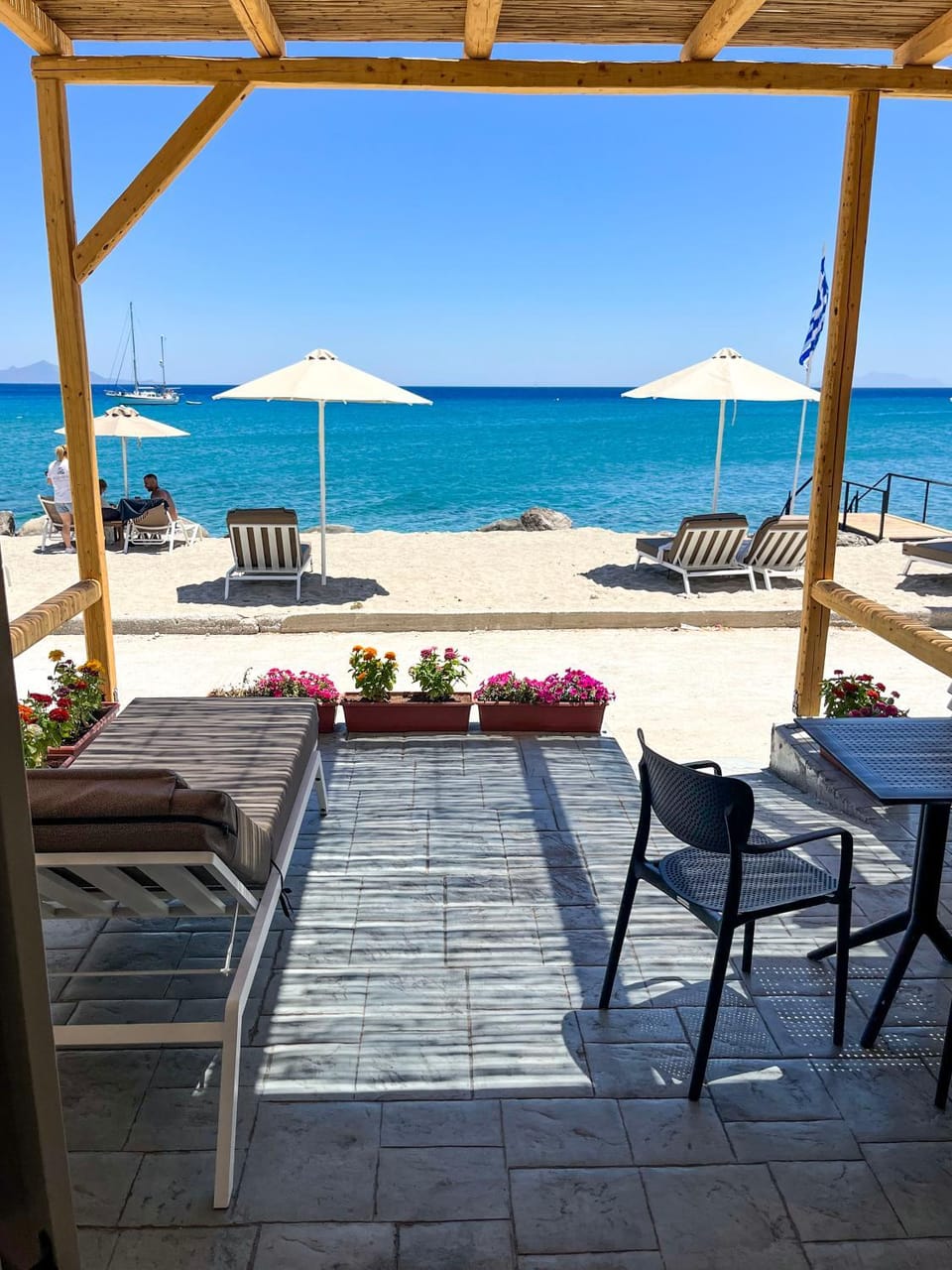 Patio, Beach, Sea view